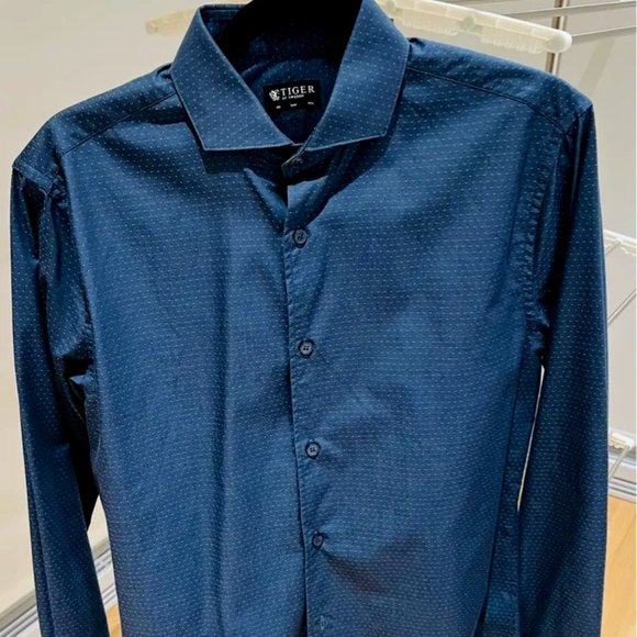 Tiger of Sweden men shirt medium size 39 blue like new - Picture 1 of 2